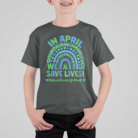 National Donate Life Month T Shirt For Kid In April We Save Lives Organ Donation Support Green Ribbon