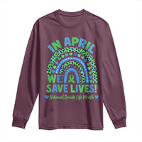 National Donate Life Month Long Sleeve Shirt In April We Save Lives Organ Donation Support Green Ribbon