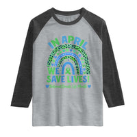 National Donate Life Month Raglan Shirt In April We Save Lives Organ Donation Support Green Ribbon