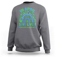 National Donate Life Month Sweatshirt In April We Save Lives Organ Donation Support Green Ribbon