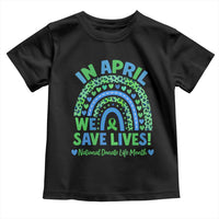 National Donate Life Month Toddler T Shirt In April We Save Lives Organ Donation Support Green Ribbon