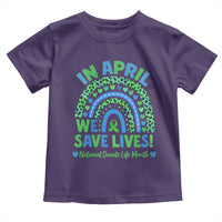 National Donate Life Month Toddler T Shirt In April We Save Lives Organ Donation Support Green Ribbon