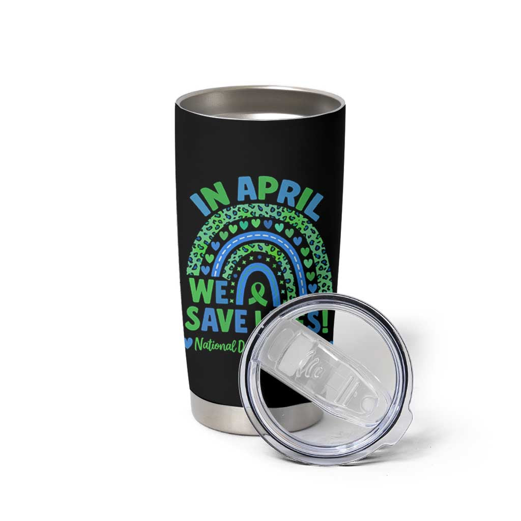 National Donate Life Month Tumbler Cup In April We Save Lives Organ Donation Support Green Ribbon