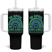 National Donate Life Month Tumbler With Handle In April We Save Lives Organ Donation Support Green Ribbon