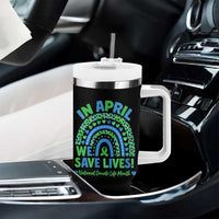 National Donate Life Month Tumbler With Handle In April We Save Lives Organ Donation Support Green Ribbon