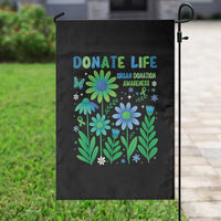 Organ Donation Awareness Garden Flag Green Ribbon Donate Life Floral