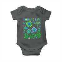 Organ Donation Awareness Baby Onesie Green Ribbon Donate Life Floral
