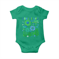 Organ Donation Awareness Baby Onesie Green Ribbon Donate Life Floral