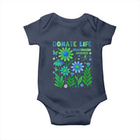 Organ Donation Awareness Baby Onesie Green Ribbon Donate Life Floral