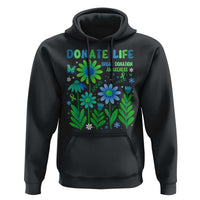 Organ Donation Awareness Hoodie Green Ribbon Donate Life Floral