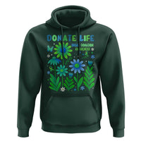Organ Donation Awareness Hoodie Green Ribbon Donate Life Floral
