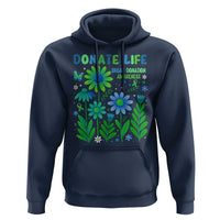 Organ Donation Awareness Hoodie Green Ribbon Donate Life Floral