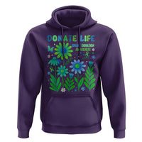Organ Donation Awareness Hoodie Green Ribbon Donate Life Floral