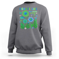 Organ Donation Awareness Sweatshirt Green Ribbon Donate Life Floral