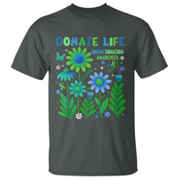 Organ Donation Awareness T Shirt Green Ribbon Donate Life Floral