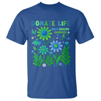 Organ Donation Awareness T Shirt Green Ribbon Donate Life Floral