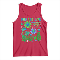 Organ Donation Awareness Tank Top Green Ribbon Donate Life Floral