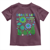 Organ Donation Awareness Toddler T Shirt Green Ribbon Donate Life Floral