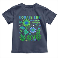 Organ Donation Awareness Toddler T Shirt Green Ribbon Donate Life Floral