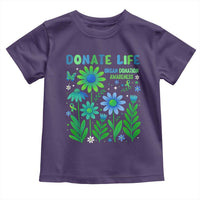Organ Donation Awareness Toddler T Shirt Green Ribbon Donate Life Floral