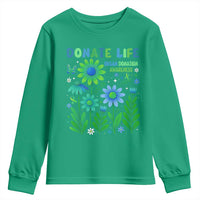 Organ Donation Awareness Youth Sweatshirt Green Ribbon Donate Life Floral