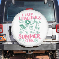 Tired Teachers Summer Club Spare Tire Cover Funny Retro Teacher Summer Vacation