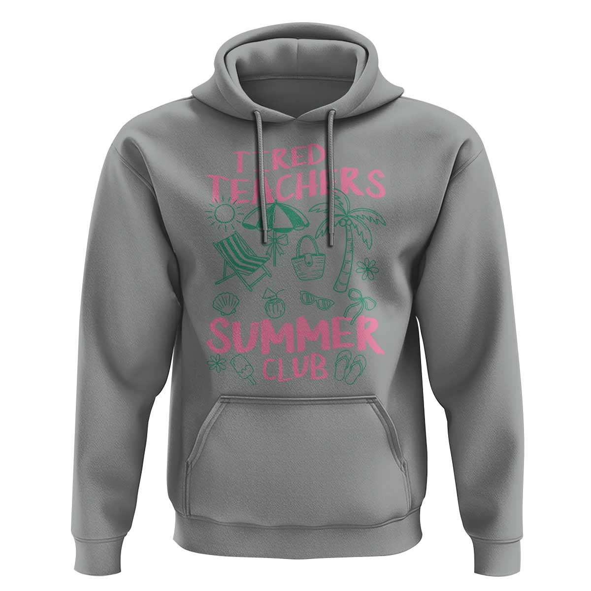 Tired Teachers Summer Club Hoodie Funny Retro Teacher Summer Vacation
