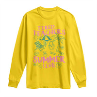 Tired Teachers Summer Club Long Sleeve Shirt Funny Retro Teacher Summer Vacation