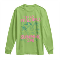 Tired Teachers Summer Club Long Sleeve Shirt Funny Retro Teacher Summer Vacation
