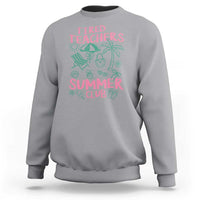 Tired Teachers Summer Club Sweatshirt Funny Retro Teacher Summer Vacation