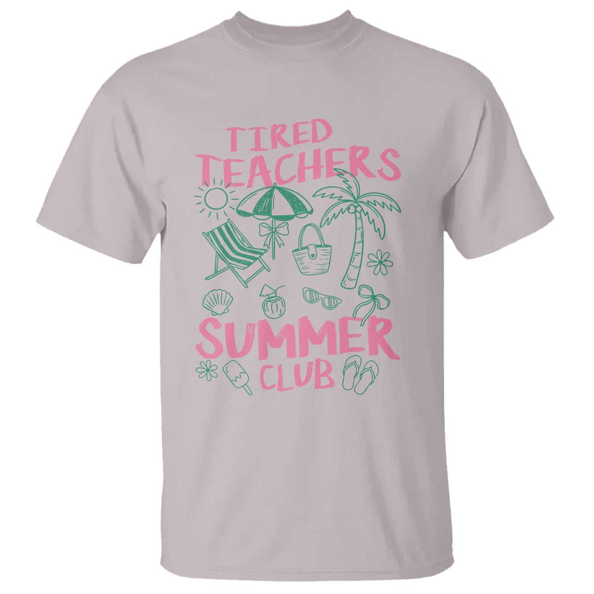 Tired Teachers Summer Club T Shirt Funny Retro Teacher Summer Vacation