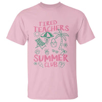 Tired Teachers Summer Club T Shirt Funny Retro Teacher Summer Vacation