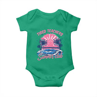 Tired Teachers Summer Club Baby Onesie Retro Mama Summer Beach Vacation Gift
