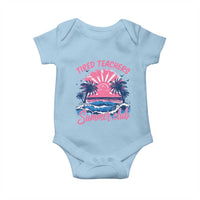 Tired Teachers Summer Club Baby Onesie Retro Mama Summer Beach Vacation Gift