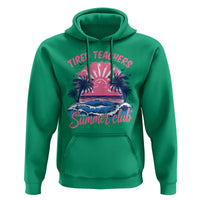 Tired Teachers Summer Club Hoodie Retro Mama Summer Beach Vacation Gift