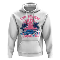 Tired Teachers Summer Club Hoodie Retro Mama Summer Beach Vacation Gift