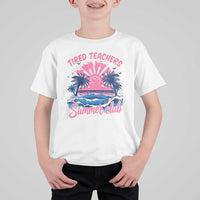 Tired Teachers Summer Club T Shirt For Kid Retro Mama Summer Beach Vacation Gift