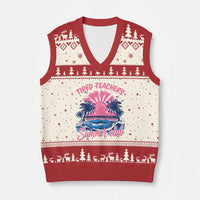 Tired Teachers Summer Club V-Neck Knit Sweater Vest Retro Mama Summer Beach Vacation Gift