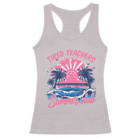 Tired Teachers Summer Club Racerback Tank Top Retro Mama Summer Beach Vacation Gift