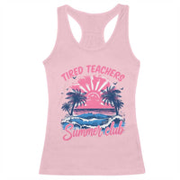 Tired Teachers Summer Club Racerback Tank Top Retro Mama Summer Beach Vacation Gift