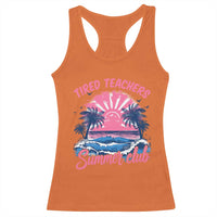 Tired Teachers Summer Club Racerback Tank Top Retro Mama Summer Beach Vacation Gift