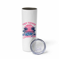 Tired Teachers Summer Club Skinny Tumbler Retro Mama Summer Beach Vacation Gift