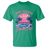 Tired Teachers Summer Club T Shirt Retro Mama Summer Beach Vacation Gift