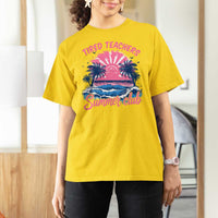 Tired Teachers Summer Club T Shirt For Women Retro Mama Summer Beach Vacation Gift