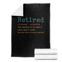 Funny Retirement Party Throw Blanket Retired Definition Funny Retirement Gag