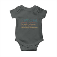 Funny Retirement Party Baby Onesie Retired Definition Funny Retirement Gag