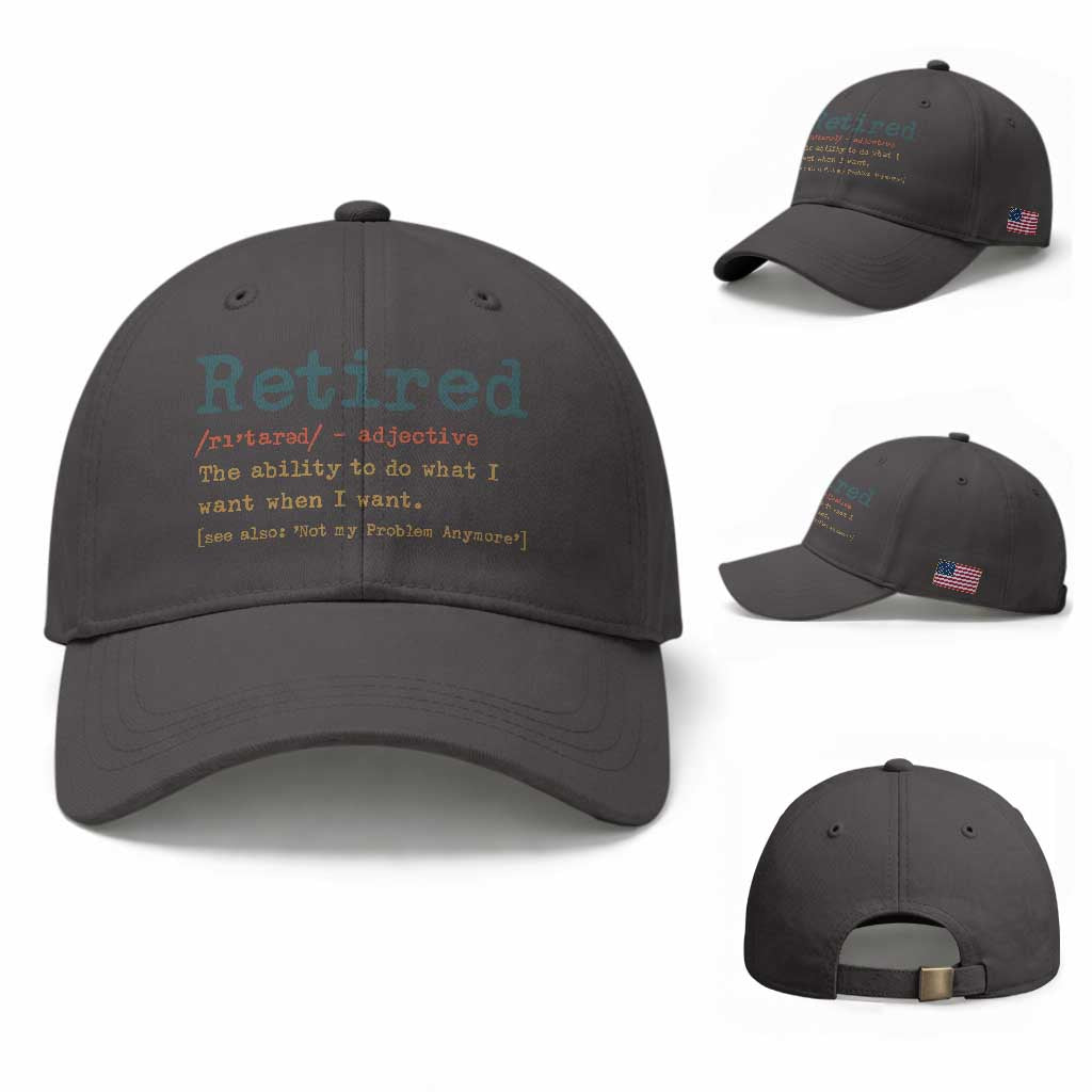 Funny Retirement Party Baseball Cap Retired Definition Funny Retirement Gag