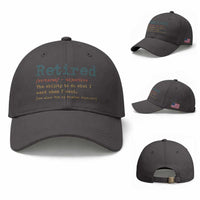 Funny Retirement Party Baseball Cap Retired Definition Funny Retirement Gag