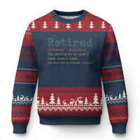 Funny Retirement Party Ugly Christmas Sweater Retired Definition Funny Retirement Gag