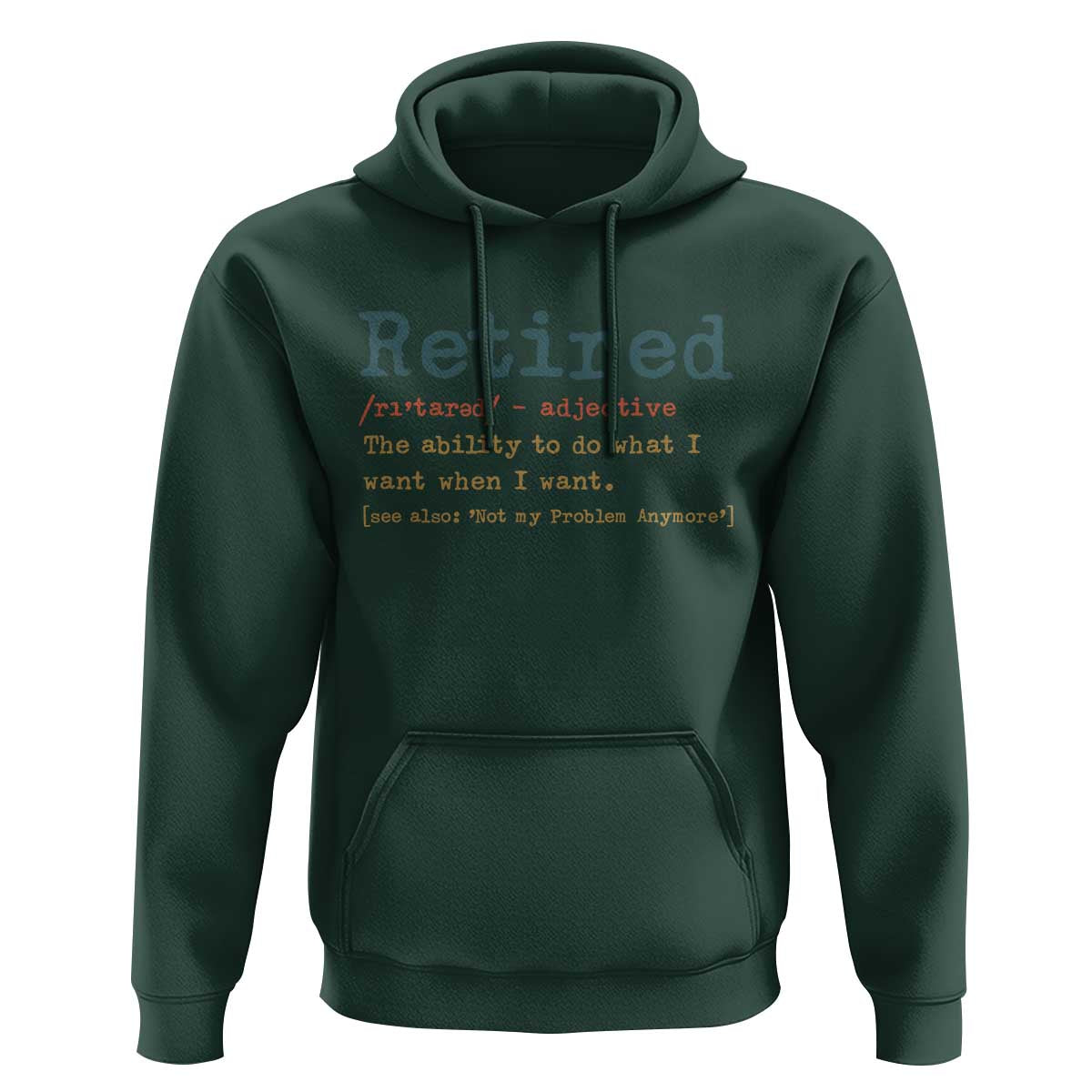 Funny Retirement Party Hoodie Retired Definition Funny Retirement Gag